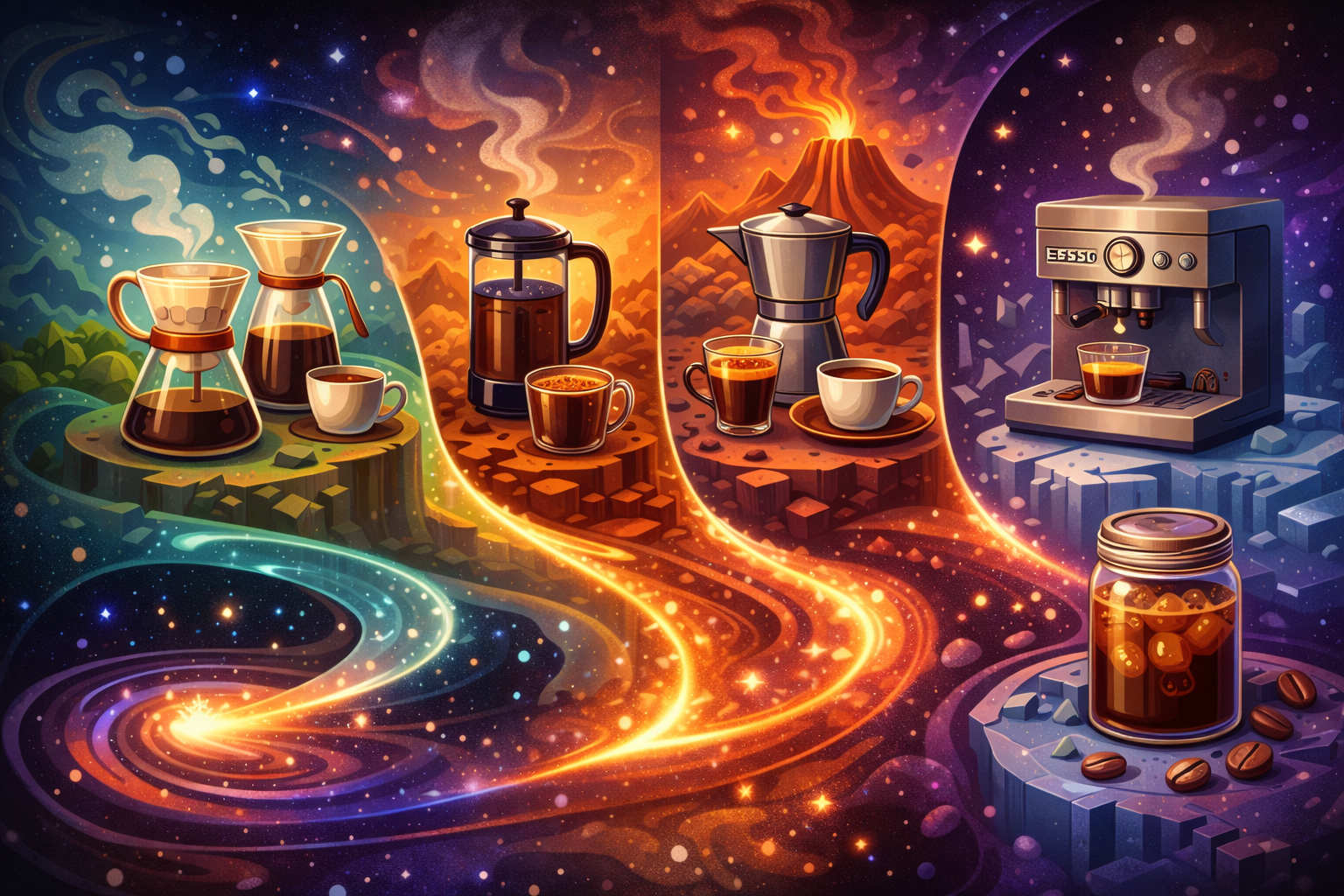 O Multiverso dos Métodos: como cada preparo muda o sabor (e qual combina com você)