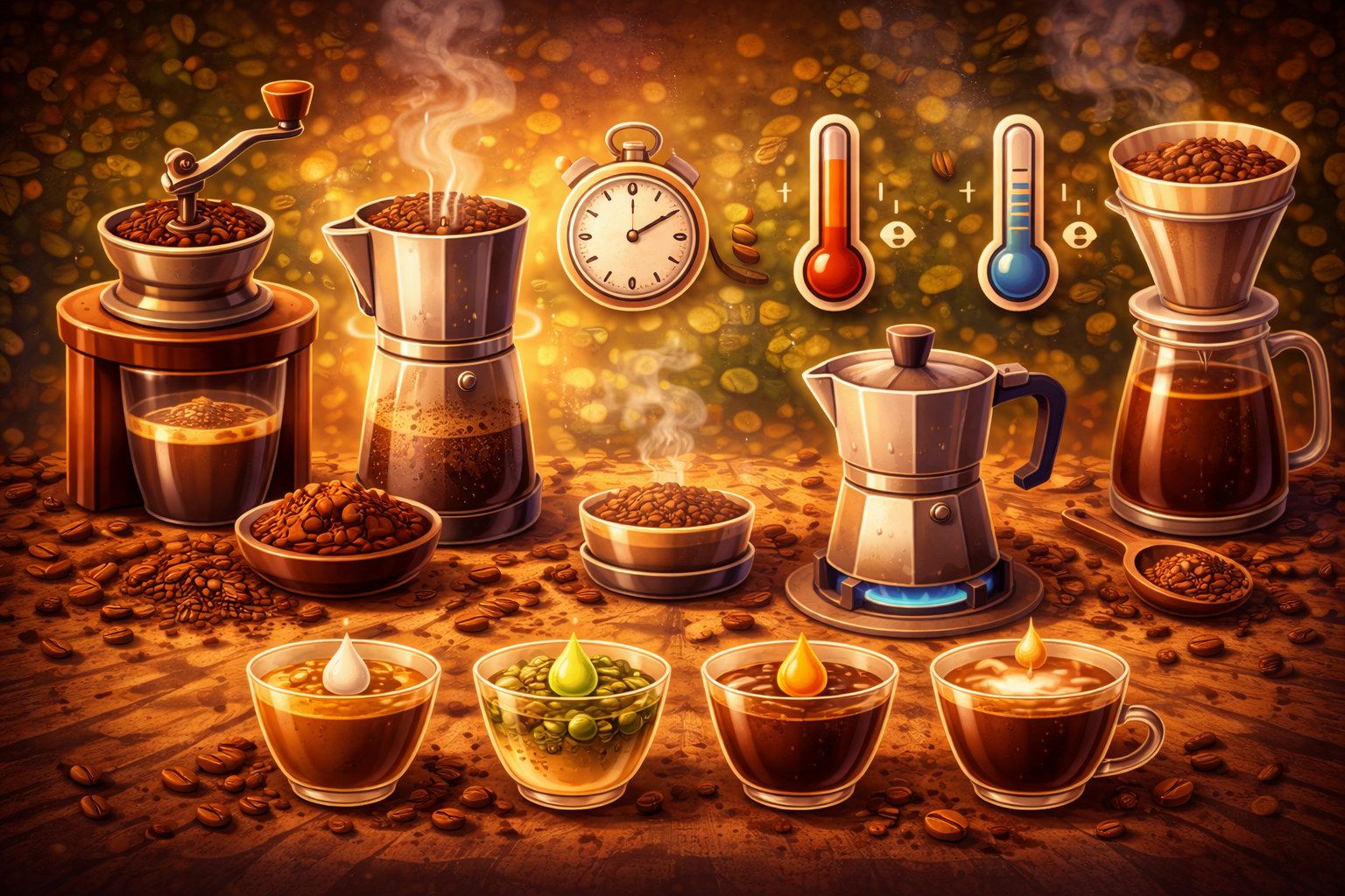 Moagem e Extração: o motor do sabor (como corrigir café aguado, azedo ou amargo)